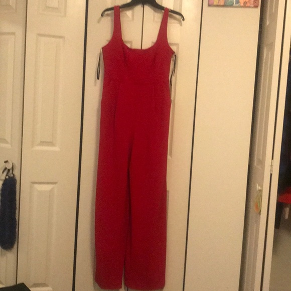 calvin klein red pantsuit